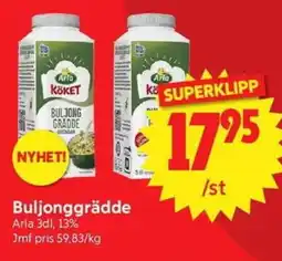 Nya Pulsen Arla Buljonggrädde erbjuda