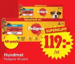 Nya Pulsen Pedigree hundmat erbjuda
