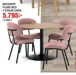 Mio Matgrupp plaine med 4 stolar carol erbjuda