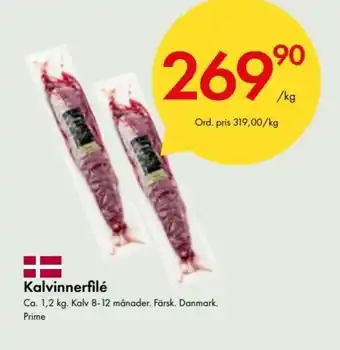 Snabbgross Prime Kalvinnerfilé 1,2kg erbjuda