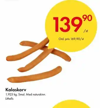 Snabbgross Lithells Kalaskorv 1,925 kg erbjuda