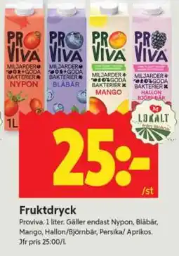ICA Supermarket Proviva Fruktdryck erbjuda