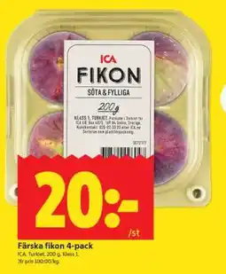 ICA Supermarket Färska fikon 4-pack erbjuda