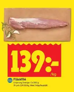 ICA Supermarket FLÄSKFILÉ erbjuda