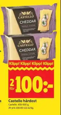 ICA Supermarket Castello Hårdost erbjuda