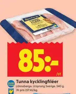 ICA Supermarket Tunna kycklingfiléer erbjuda