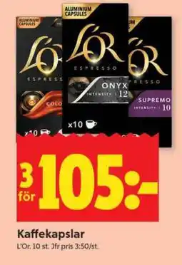 ICA Supermarket KAFFEKAPSLAR erbjuda