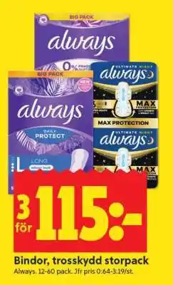 ICA Supermarket Bindor, Trosskydd Storpack erbjuda