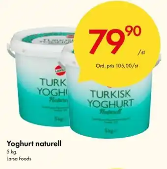Snabbgross Larsa Foods Yoghurt naturell 5kg erbjuda