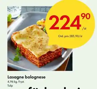 Snabbgross Tulip Lasagne bolognese 4,96kg erbjuda