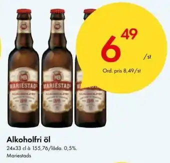 Snabbgross Mariestads Alkoholfri Öl 24x33 cl erbjuda