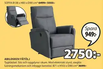 JYSK Abildskov Fåtölj B71 x H103 x D90 cm erbjuda