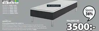 JYSK Dreamzone Plus B20 Resårbotten Svart-05 90x200 cm erbjuda