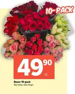 Coop Extra Rosor 10-pack erbjuda
