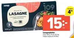 Coop Extra Lasagneplattor erbjuda