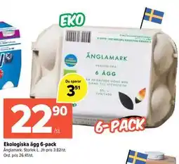 Coop Extra Ekologiska ägg 6-pack erbjuda