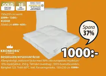 JYSK Kronborg Besseggen Myskduntäcke 150x210 cm erbjuda
