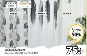JYSK Duschdraperier 150x200 cm erbjuda