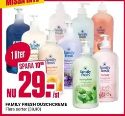 ÖoB FAMILY FRESH DUSCHCREME erbjuda