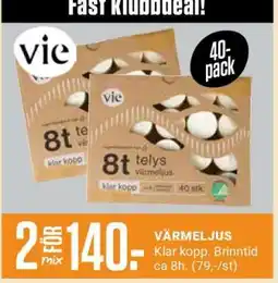ÖoB Värmeljus erbjuda