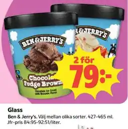Coop Ben & Jerry’s glass erbjuda