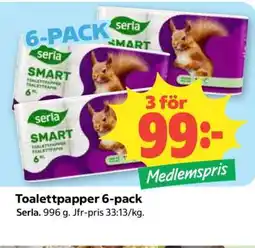 Coop TOALETTPAPPER 6-PACK erbjuda