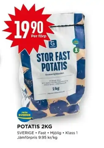 Willys Sverige Potatis 2kg erbjuda