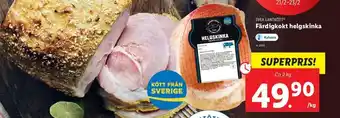 Lidl Svea Lantkött Färdigkokt helgskinka 2 kg erbjuda