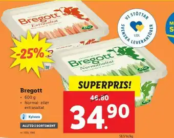 Lidl Bregott 600g erbjuda