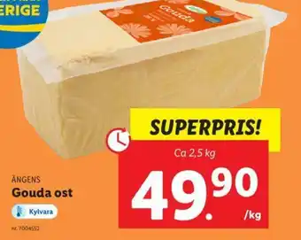 Lidl Ängens Gouda ost 2,5 kg erbjuda