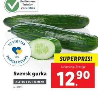 Lidl Svensk gurka erbjuda