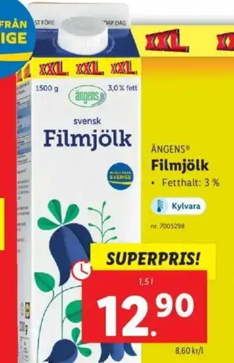Lidl Ängens Filmjölk 1,5L erbjuda