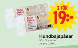 Matöppet First Price hundbajspåsar erbjuda