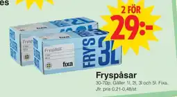 Matöppet Fixa fryspåsar erbjuda