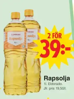 Matöppet Eldorado rapsolja erbjuda