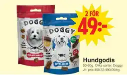 Matöppet Doggy hundgodis erbjuda