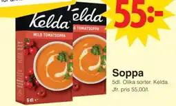 Matöppet Kelda soppa erbjuda