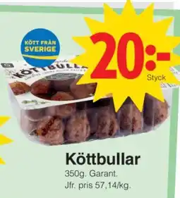 Matöppet Köttbullar erbjuda