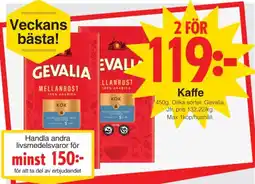 Matöppet Gevalia kaffe erbjuda