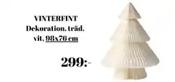 IKEA Vinterfint dekoration, träd, vit erbjuda
