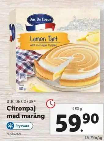 Lidl Duc De Coeur Citronpaj med maräng 480g erbjuda