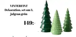 IKEA Vinterfint dekoration set om 3, Julgran grön erbjuda