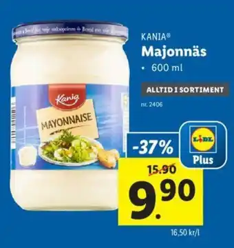 Lidl Kania Majonnäs 600 ml erbjuda