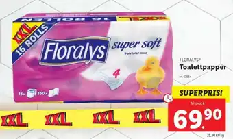 Lidl Floralys Toalettpapper 16-pack erbjuda