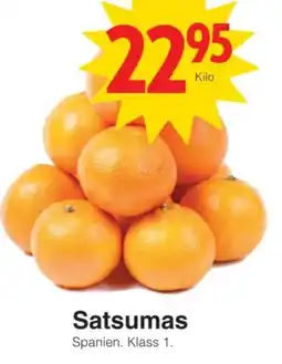 Matöppet Satsumas erbjuda