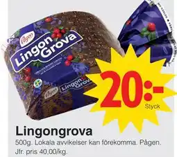 Matöppet Lingongrova erbjuda