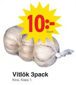 Matöppet Vitlök 3pack erbjuda
