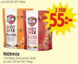 Matöppet Nötmix erbjuda
