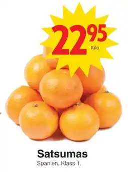 Matöppet Satsumas erbjuda