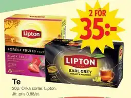 Matöppet Te erbjuda